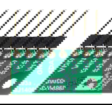 LPS22DF - czujnik ciśnienia i wysokości 126 kPa - I2C / I3C / SPI - 1,8 - 5,5 V - Pololu 2898 - wlutowane złącza