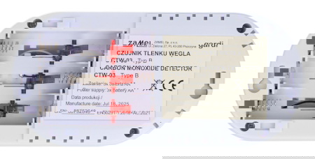 Czujnik tlenku węgla bateryjny - Zamel CTW-03