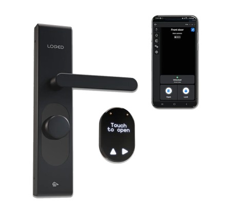 Shelly LOQED Smart Lock - inteligentny zamek do drzwi WiFi / Bluetooth - aplikacja Android / iOS - czarny