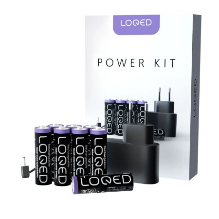 Shelly LOQED Power Kit - zestaw akumulatorów 8x AA Ni-MH + zasilacz - do inteligentnego zamka LOQED