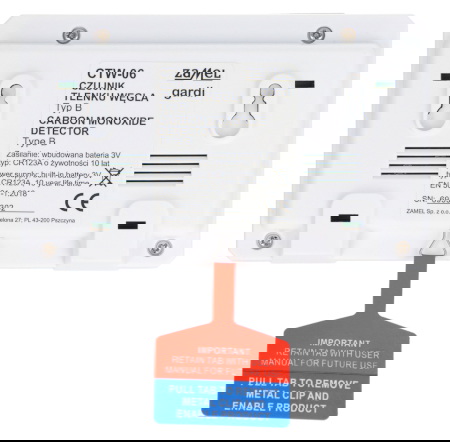 Czujnik tlenku węgla bateryjny - Zamel CTW-06