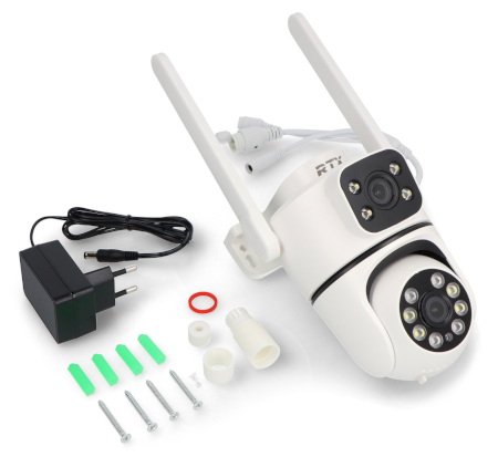 Tuya - inteligentna zewnętrzna kamera IP 350° WiFi P2P - RTX SmartCam Ai35