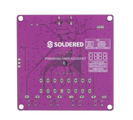 Pomodoro Timer Solder Kit - zestaw edukacyjny do nauki lutowania - RP2040 - Soldered 333348