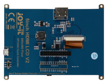 W zestawie znajdują się adaptery HDMI dla Raspberry Pi oraz rysik do obsługi ekranu
