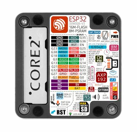 M5Stack Core2 v1.3 - moduł deweloperski - ESP32 - M5Stack K010-V13