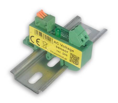 Tinycontrol - czujnik obecności napięcia sieciowego 230 V AC - na szynę DIN
