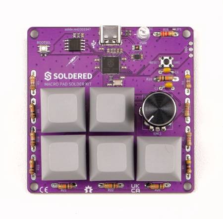 Macro Pad Solder Kit - zestaw edukacyjny do nauki lutowania - RP2040 - Soldered 333347