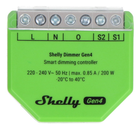 Shelly Dimmer Gen4 - inteligentny ściemniacz światła WiFi / Bluetooth / ZigBee / Matter